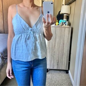 Brandy Melville Tiffany linen floral tank